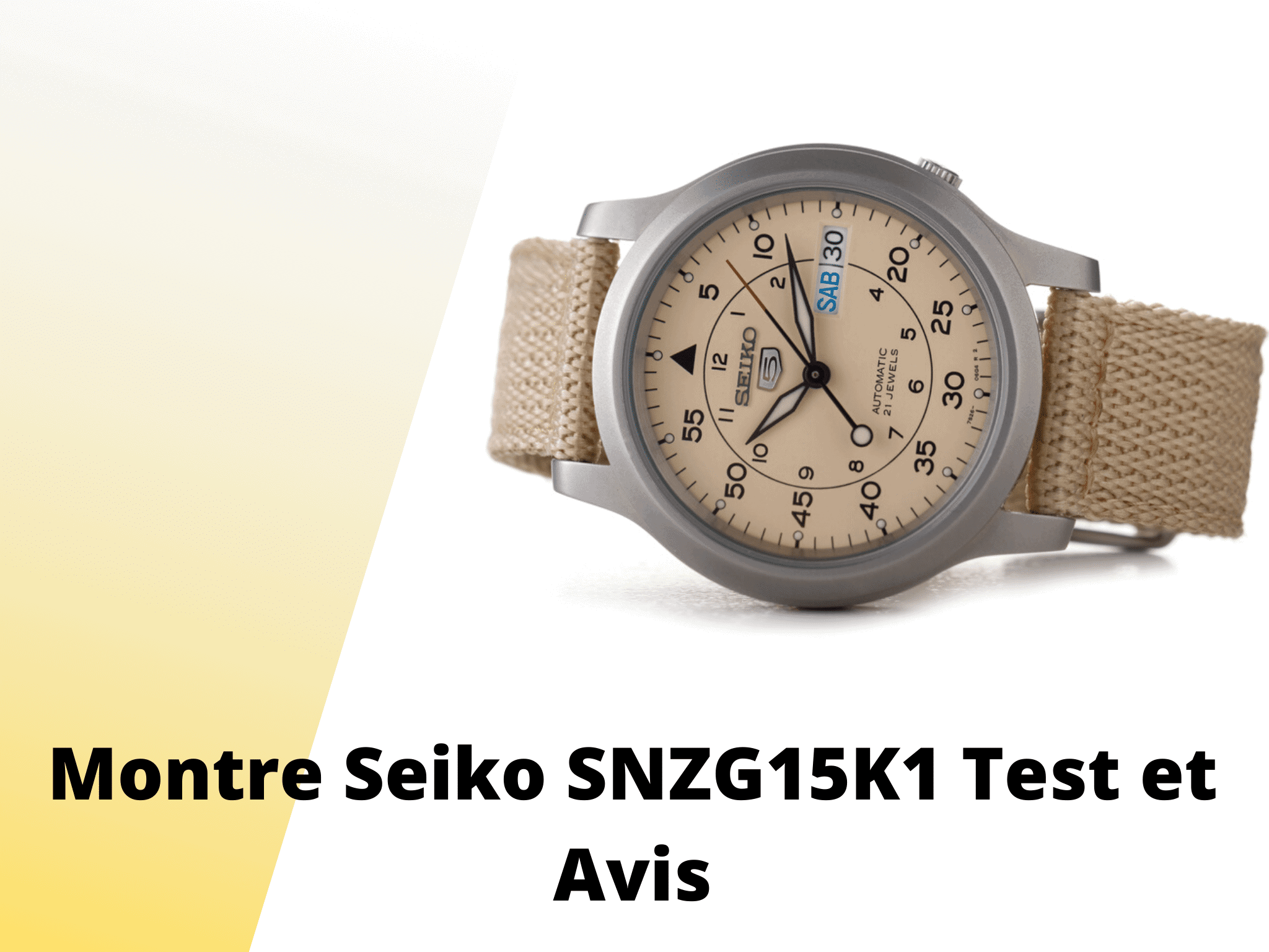 Montre Seiko SNZG15K1 Test et Avis - montre - seiko - test - Tu montres